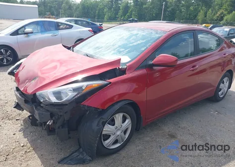 2016 Hyundai Elantra Se из США, поврежденный, VIN 5NPDH4AE6GH721058